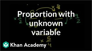 Solving a proportion with an unknown variable example  7th grade  Khan Academy [upl. by Tomaso]