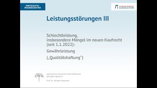 Zivilrecht 20 neues Gewährleistungsrecht 2022 Kaufrecht Schlechtleistung [upl. by Andromache448]