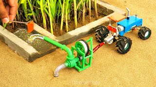 Diy mini tractor water pump DholuBholu [upl. by Hnacogn]