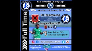 SC Thamesmead Res 52 Langley Sports 13012024 KCL Invitation Charity Cup Goal Highlights [upl. by Ahsenaj600]