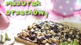 Mazurek kajmakowoorzechowy jak snickers  KotletTV [upl. by Storm]