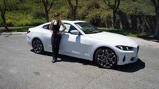 2025 BMW 430i Coupe Review in Alpine White  19quot Wheels  Cognac Interior  BMW Test Drive Review [upl. by Ateiram766]