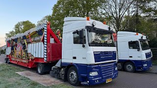 Kermis Haarlem 2024 Transport en opbouw Zaanenlaan Deel 1 [upl. by Aivatnwahs11]