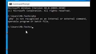php is not recognized as an internal or external command operable program or batch file [upl. by Adlesirk330]