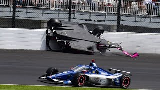 Kyle Kirkwood BIG FLIP  2023 Indy 500 [upl. by Aicilet]