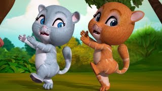 Do Billiyan Aur Ek Bandar  Hindi Rhymes for Children  Infobells [upl. by Nirmak]