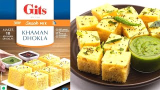 Gits khaman Dhokla Review  Gits Instant Khaman Dhokla Recipe  Dhokla Recipe in Hindi [upl. by Cameron]