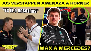 🚨BOMBAZO💥 JOS VERSTAPPEN AMENAZA a HORNER 😱 quotEL O NOSOTROSquot ❌ BUSCAN la SALIDA de RED BULL 🤔 [upl. by Milburn977]