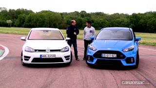 Comparatif par Soheil Ayari  Ford Focus RS vs Volkswagen Golf R  une lettre qui fait la différence [upl. by Ger780]