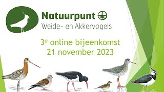 3e online bijeenkomst Werkgroep Weide en Akkervogels Natuurpunt 21112023 [upl. by Briny609]