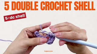 5 Double Crochet Shell Stitch  Easiest Beginner Tutorial [upl. by Rothberg]