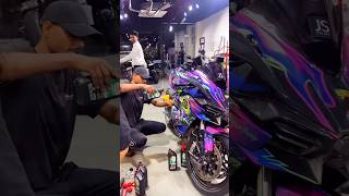 Kawasaki ninja H2 Full service part 1 👍👍 kawasaki ninjah2 [upl. by Zsazsa]