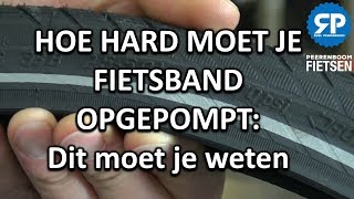 HOE HARD MOET JE FIETSBAND OPGEPOMPT Dit moet je weten [upl. by Lail629]