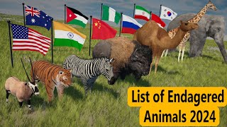 List of Endangered Animals 2024  Rarest Animals [upl. by Calan159]