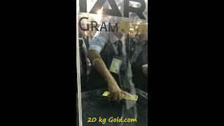 20 kg Gold Dubai Airport  20 kg gold bar in glass box challenge completed [upl. by Sherr]