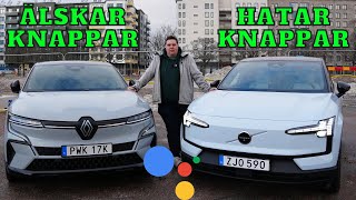 Renault Megane ETech vs Volvo EX30  Vad skiljer  Elbilsmagasinet [upl. by Lleira]