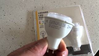 GU10 LED from IKEA vs Halogen [upl. by Richter]