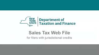 Sales Tax Web File Demonstration for Filers with Jurisdictional Credits [upl. by Ydisac284]