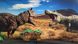 Carnotaurus vs Tyrannosaurus Rex  Hammond collection stop motion [upl. by Patton]