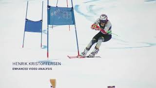 Henrik Kristoffersen Enhanced Video Analysis  GS Alpine Skiing [upl. by Nimesh]