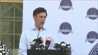 Sen Ossoff addresses disturbing reports from Fulton County court clerk amid mail delays [upl. by Namso]