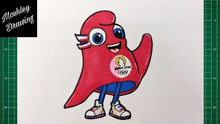 How to Draw The Phryges Paris 2024 Olympic Mascot [upl. by Joice]