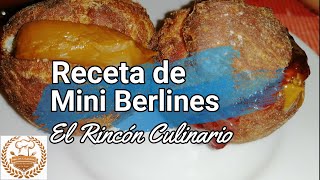 Mini Berlines unas pequeñas delicias para la hora del té  Receta de Rincón Culinario [upl. by Noeht54]