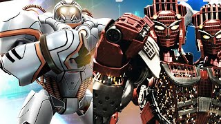 REAL STEEL WRB Cosmobot VS Twin Cities amp Blockbuster amp Atom amp Ambush [upl. by Ainitsirk180]