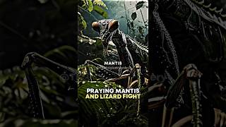 Praying Mantis And Lizard Fight joerogan prayingmantis reaction [upl. by Georgeta]