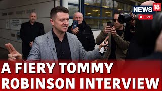 Tommy Robinson News18  Tommy Robinson Live  Tommy Robinson Interview  Free Tommy Robinson March [upl. by Leiand281]