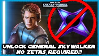 Get General Skywalker  NO ZETAS NECESSARY GAS Event Complete in Star Wars Galaxy of Heroes [upl. by Nadual]