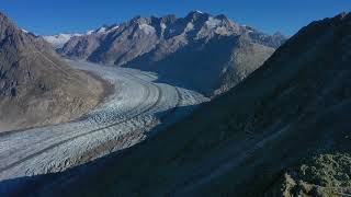 Aletsch Glacier Drone  Switzerland 4K [upl. by Yerffoeg789]