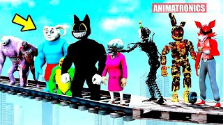 ANIMATRONICS PODEM VENCER O PARKOUR DE TODOS OS VILOES  GTA V Five Nights at Freddys [upl. by Andrade]