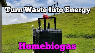 Make Your Own Home Made Biogas Digester  Startup and Heating [upl. by Pail717]