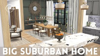 BIG SUBURBAN FAMILY HOME  Sims 4  CC SPEED BUILD [upl. by Ashien64]