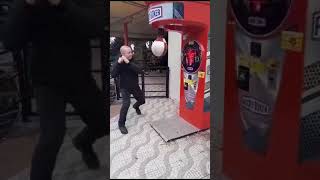 Hand Punch Strength Record Kickboxing Сила удара на тренажере [upl. by Nimocks738]