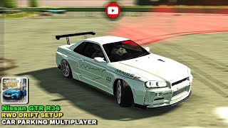 Smooth and Fast RWD Drift Tune for the Nissan GTR R34  Car Parking Multiplayer [upl. by Bekaj]