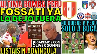 EN VIVO FOSSATI YA DIÓ SU LISTA Y EXPLOTÓ CON ADVINCULA YA NO LO CONVOCARÁ Y USARÁ A SONNE SORPRENDE [upl. by Ally129]