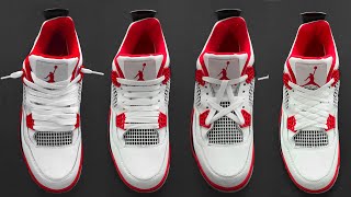 4 WAYS HOW TO LACE NIKE AIR JORDAN 4  JORDAN 4s Lacing [upl. by Helm]