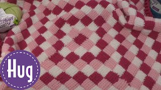 Baby Blanket Entrelac from the Middle  Part 1  Woolly Hugs [upl. by Eralc]