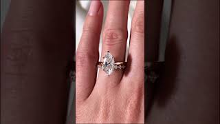 4 stunning ring sets for Marquise engagement rings🤍 ringset moissaniteengagementring weddingring [upl. by Ardnuhsor]