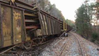 CSX Trail Derailment Runaway Welded RailTrain [upl. by Tyre]