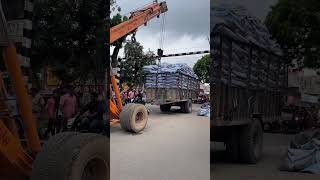 Over Load Trolla failed  🤑रेस्क्यू by hydra trending viralshort tractortrollyjcb shortvideo [upl. by Hegyera]