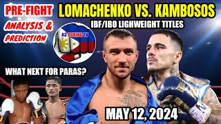 Lomachenko vs Kambosos IBFIBO lightweight title  Prefight analysis and prediction [upl. by Eceerahs585]