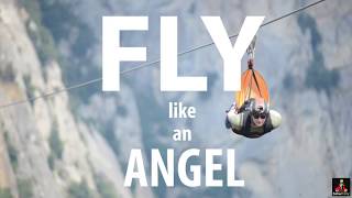 Volo dellangeloAngel Flight zipline in Basilicata Italy [upl. by Seidler306]