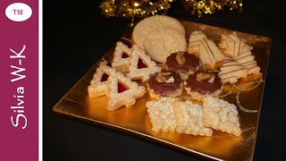 5 verschiedene Butterplätzchen aus einem Teig  Weihnachtsplätzchen  Teigherstellung mit dem TM [upl. by Llenhoj498]