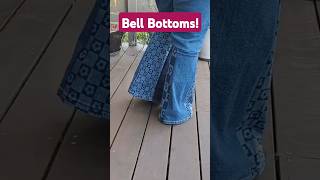 Lets make Bell Bottom Jeans sewing upcycling shorts [upl. by Ylrevaw49]