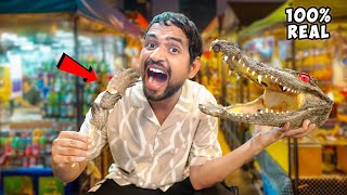 Eating Real Crocodile🥵कमज़ोर दिल वाले ना देखें  Thailand Food [upl. by Htebazila189]