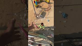 Mera Patang Nicha Gir Gaya 😱 kiteflying kite patangbazi patang shorts [upl. by Ahseekan]