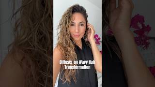 Diffuser on Wavy Hair  Wet to Dry Transformation [upl. by Mayram]